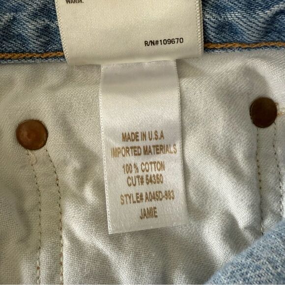 AGOLDE Jamie High Rise Distressed Straight Leg Relaxed Fit Jeans Size 30 - Picture 6 of 8